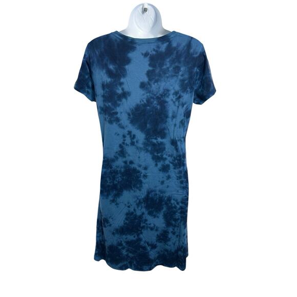 Style & Co. Blue Tie Dye Shirt A-Line Dress Size PM Medium Petite Short Sleeve - Picture 6 of 7